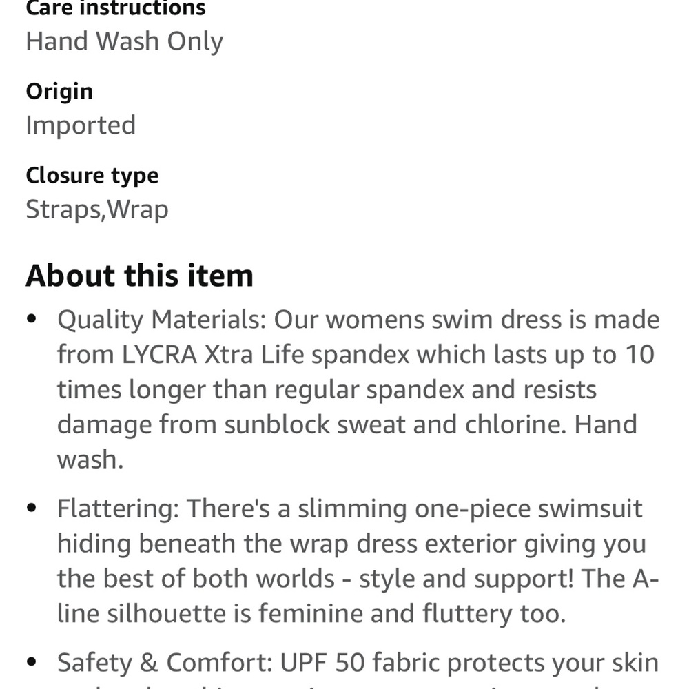 New Lands End Navy Swim dress. 18DD - Picture 5 of 5